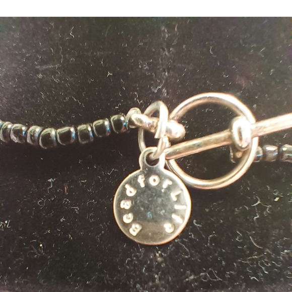 Elegant Blue Beaded Necklace Made In Uganda Ethnic Inspired - Picture 5 of 6